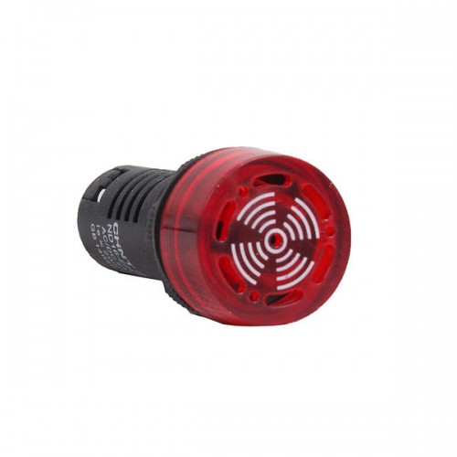 Сигнализатор звуковой ND16-22LC, 22 мм красный LED АС220В (CHINT) - купить