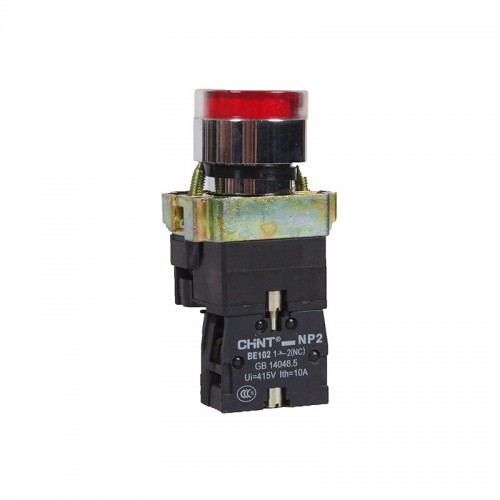 Кнопка управления NP2-BW3461 1НЗ красная AC/DC230В(LED) IP40 (CHINT) - купить