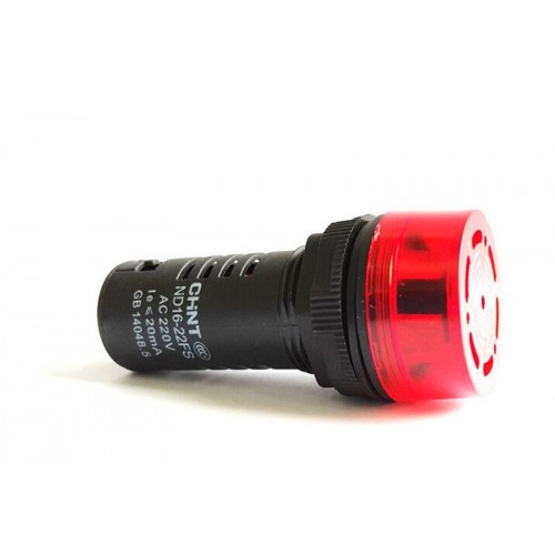 Сигнализатор звуковой ND16-22L, 22 мм красный АС/DC24В (CHINT) - купить
